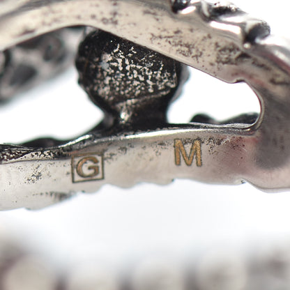 Gucci Metal Crystal Bow Ring 6 Aged Silver 5 of 6
