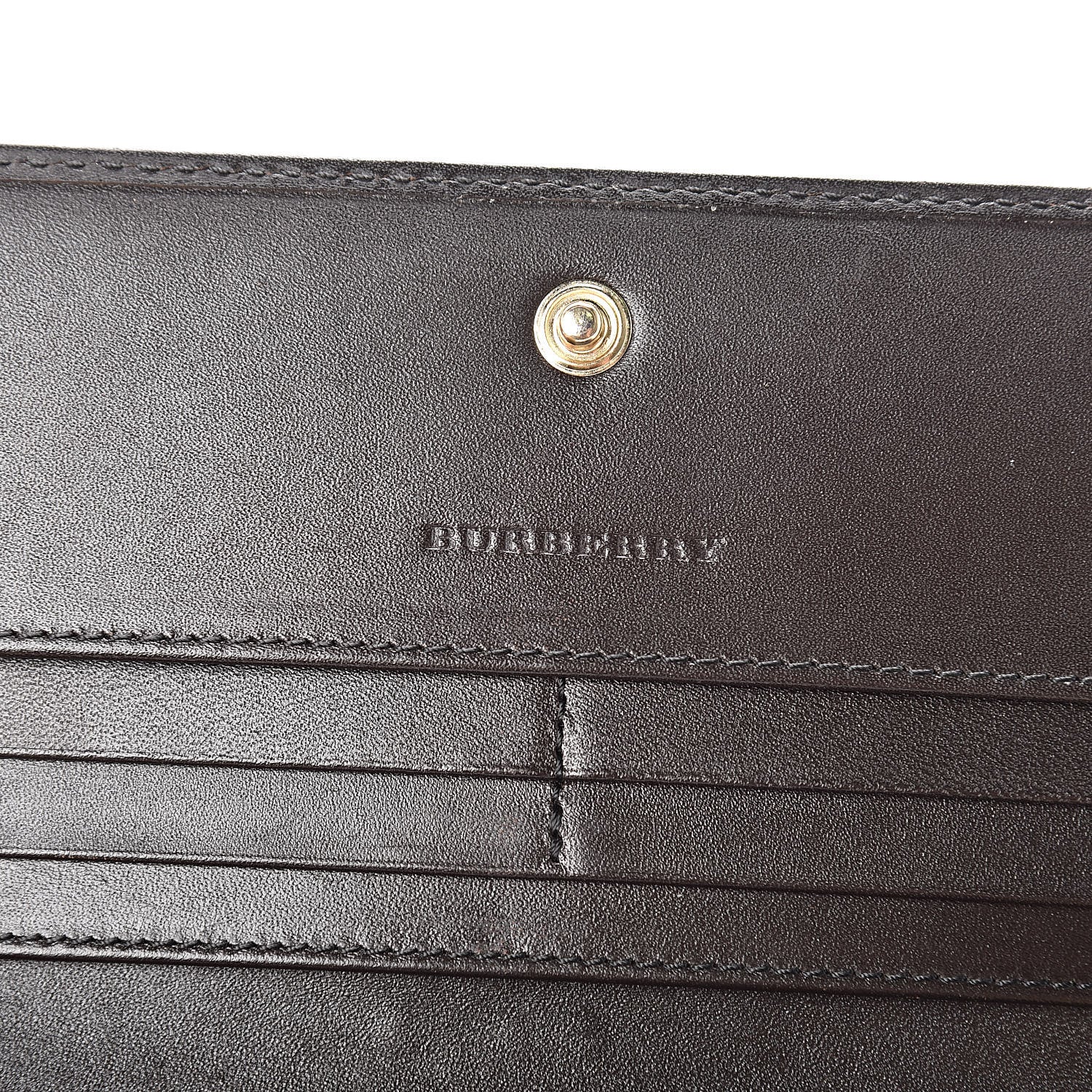 Burberry Haymarket Check Penrose Continental Wallet Chocolate 6 of 15