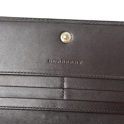 Burberry Haymarket Check Penrose Continental Wallet Chocolate 6 of 15