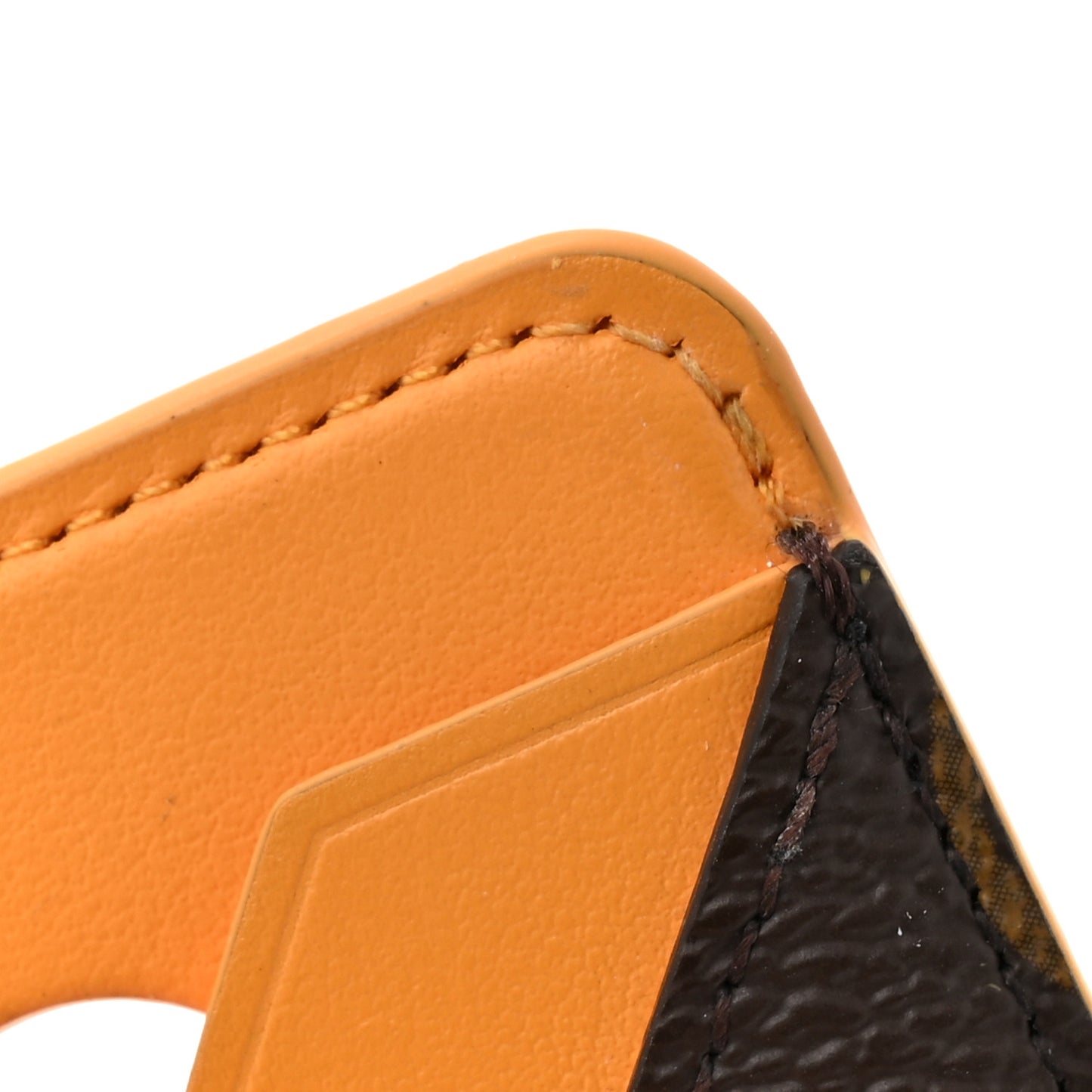 Monogram Macassar Magnetic Card Holder Safran Yellow