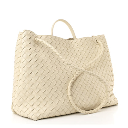 Bottega Veneta Nappa Intrecciato Large Andiamo Shoulder Bag Sea Salt 4 of 13