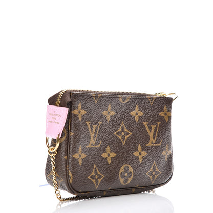Louis Vuitton Monogram 2016 Christmas Animation Mini Pochette Accessories Rose Ballerine 3 of 7