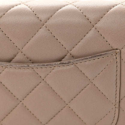 Chanel Lambskin Quilted Wallet On Chain WOC Taupe 22 of 28