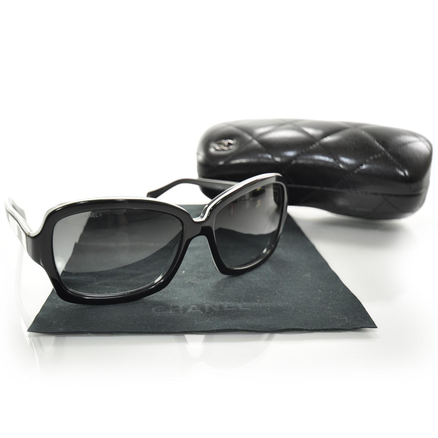 Chanel CC Logo Sunglasses 5143 Black and White 4 of 7