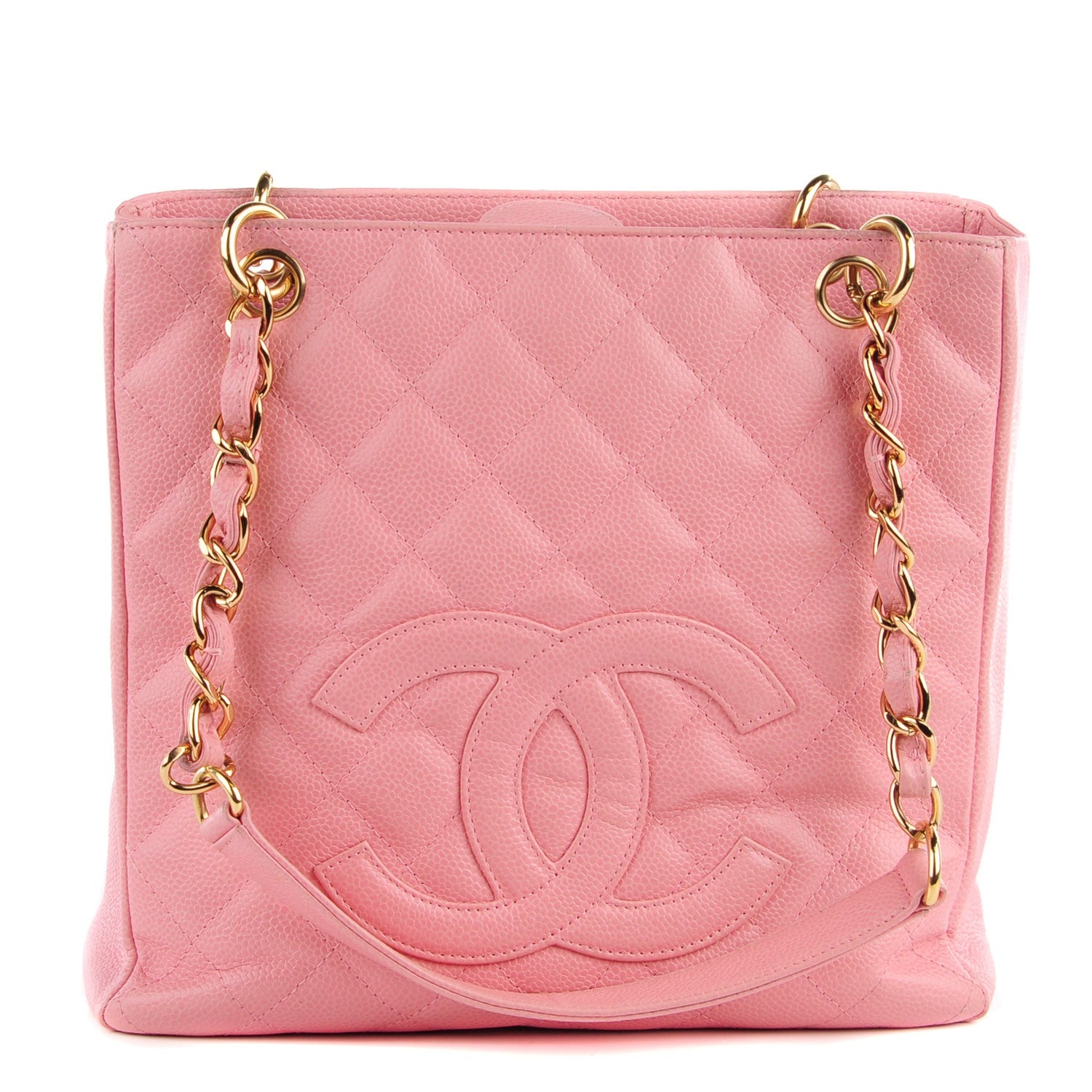 Chanel Caviar Quilted Petit Shopping Tote PST Pink 1 of 7