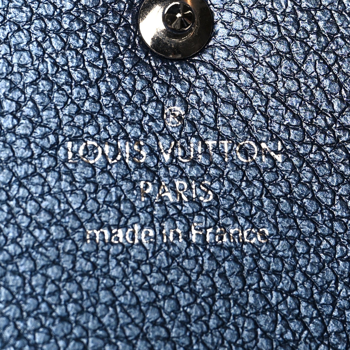Metallic Monogram Business Card Holder Navy Nacre