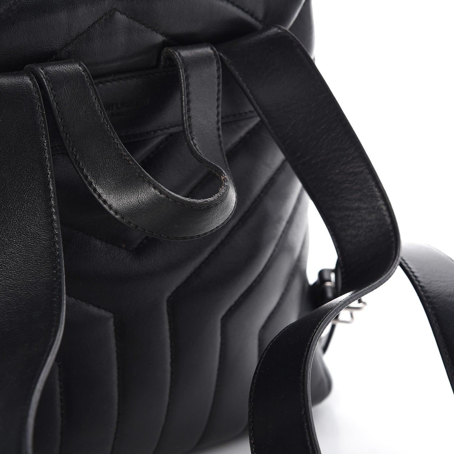 Saint Laurent Calfskin Y Quilted Monogram Small Loulou Backpack Black 11 of 11