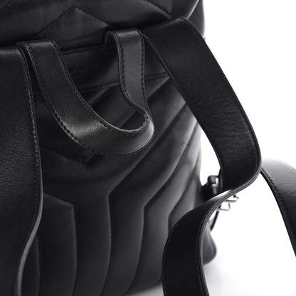 Saint Laurent Calfskin Y Quilted Monogram Small Loulou Backpack Black 11 of 11