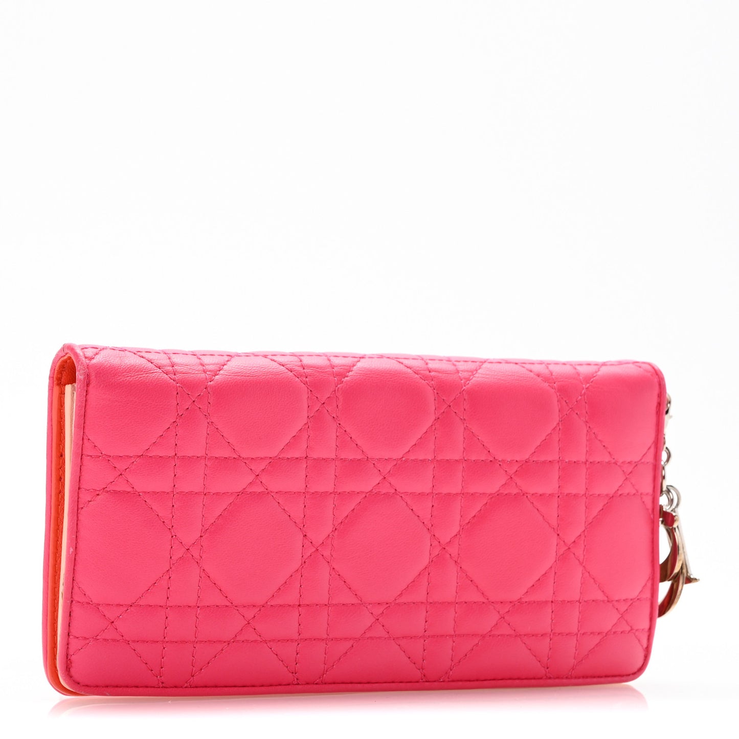 Lambskin Cannage Rendezvous Wallet Pink