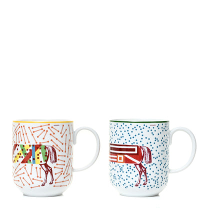 Hermes Porcelain Hippomobile Mug Set of 2 3 of 10