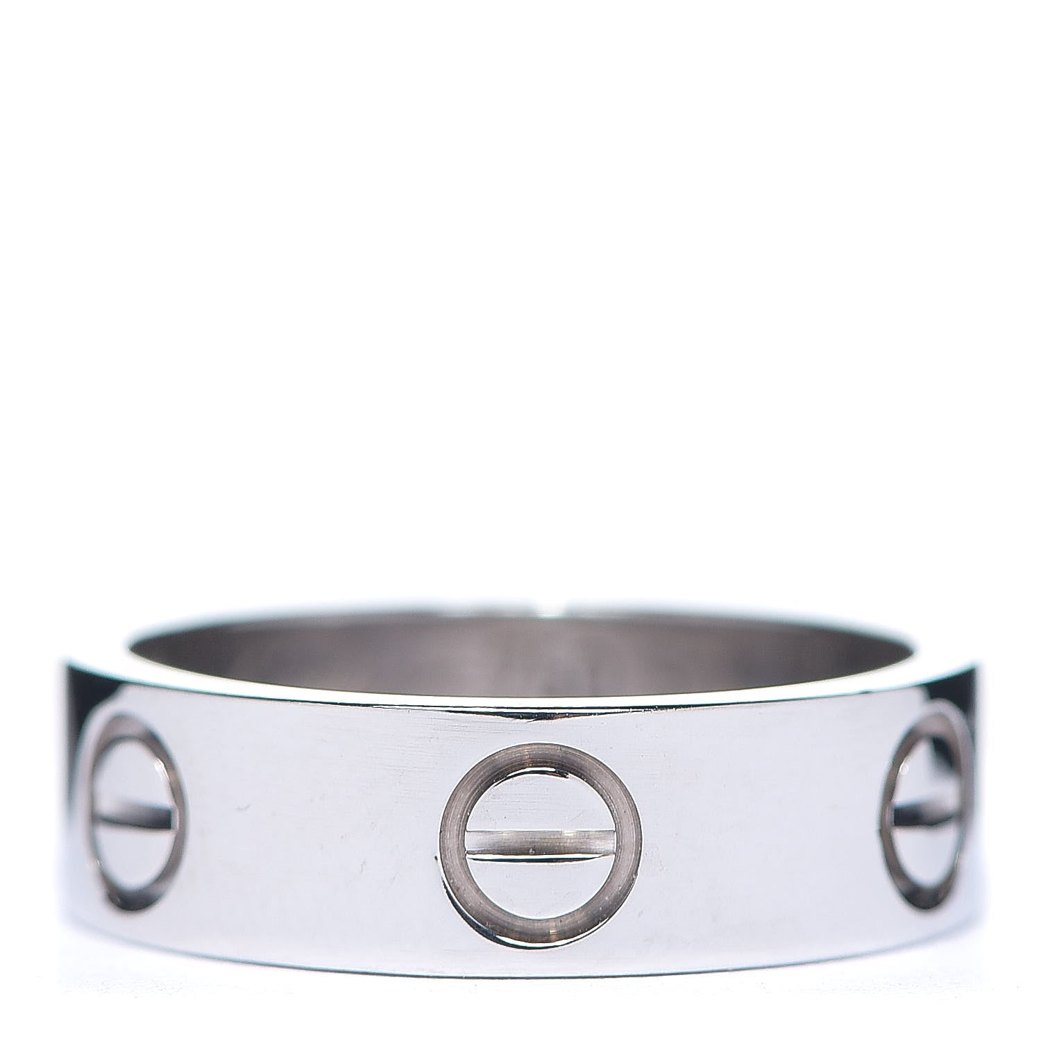Cartier 18K White Gold 5.5mm LOVE Ring 50 5.25 1 of 4