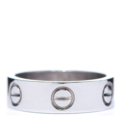Cartier 18K White Gold 5.5mm LOVE Ring 50 5.25 1 of 4