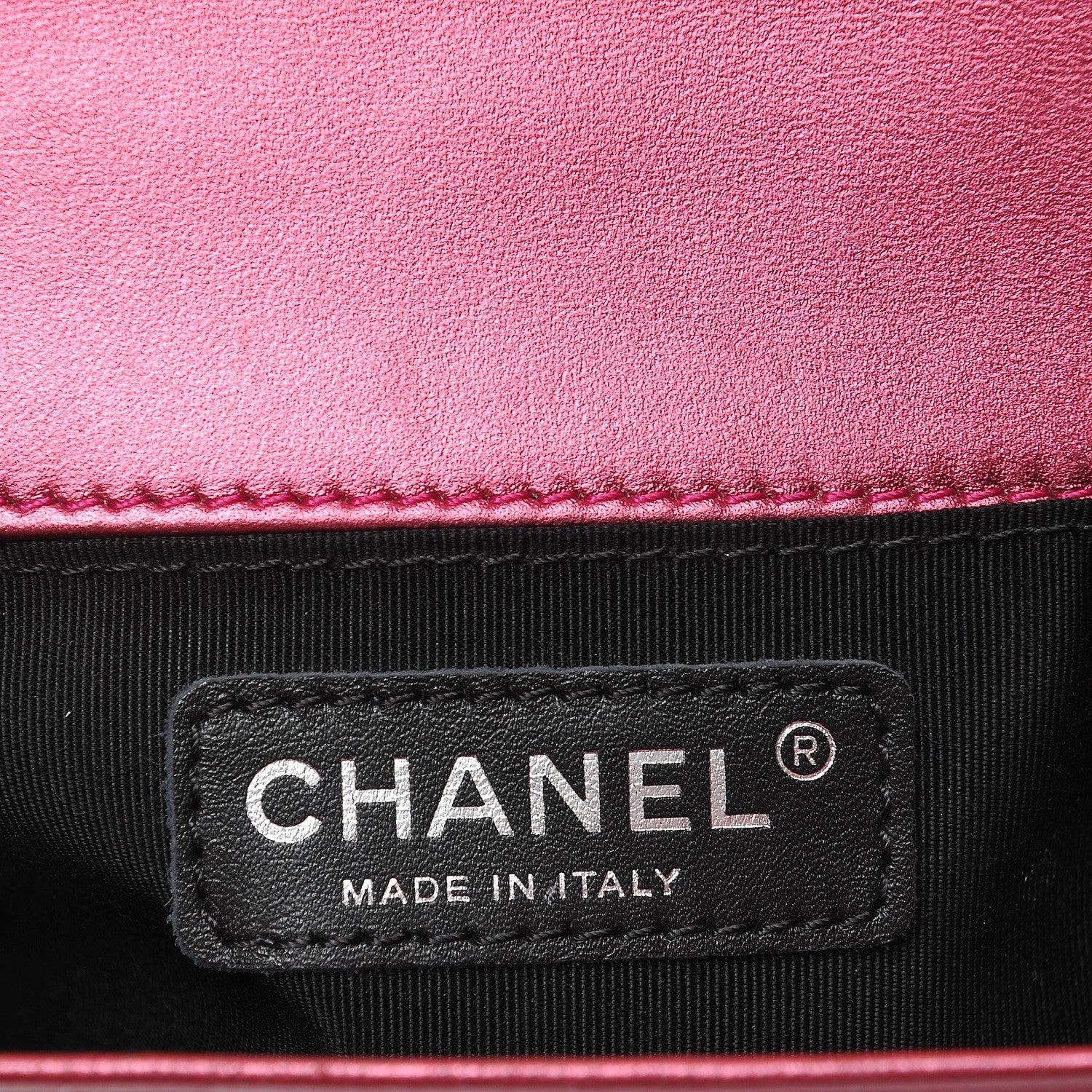 Chanel Metallic Patent Quilted Small Boy Flap Fuchsia 7 of 11