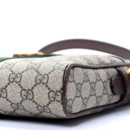Gucci GG Supreme Monogram Web Small Ophidia Messenger Bag Brown 7 of 14