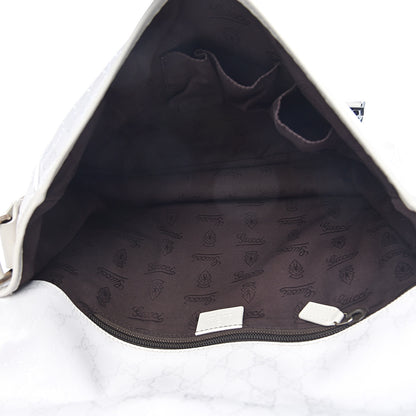 Gucci Imprime Monogram Medium Double Buckle Flap Messenger Bag White 5 of 16
