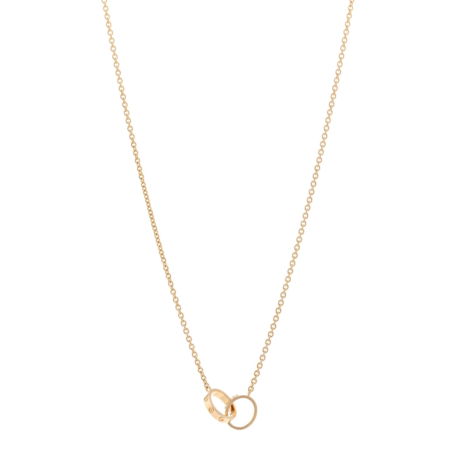 Cartier 18K Yellow Gold Interlocking LOVE Necklace 1 of 6