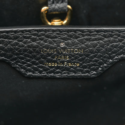 Louis Vuitton Taurillon Embroidered Vichy Capucines BB Black White 6 of 11