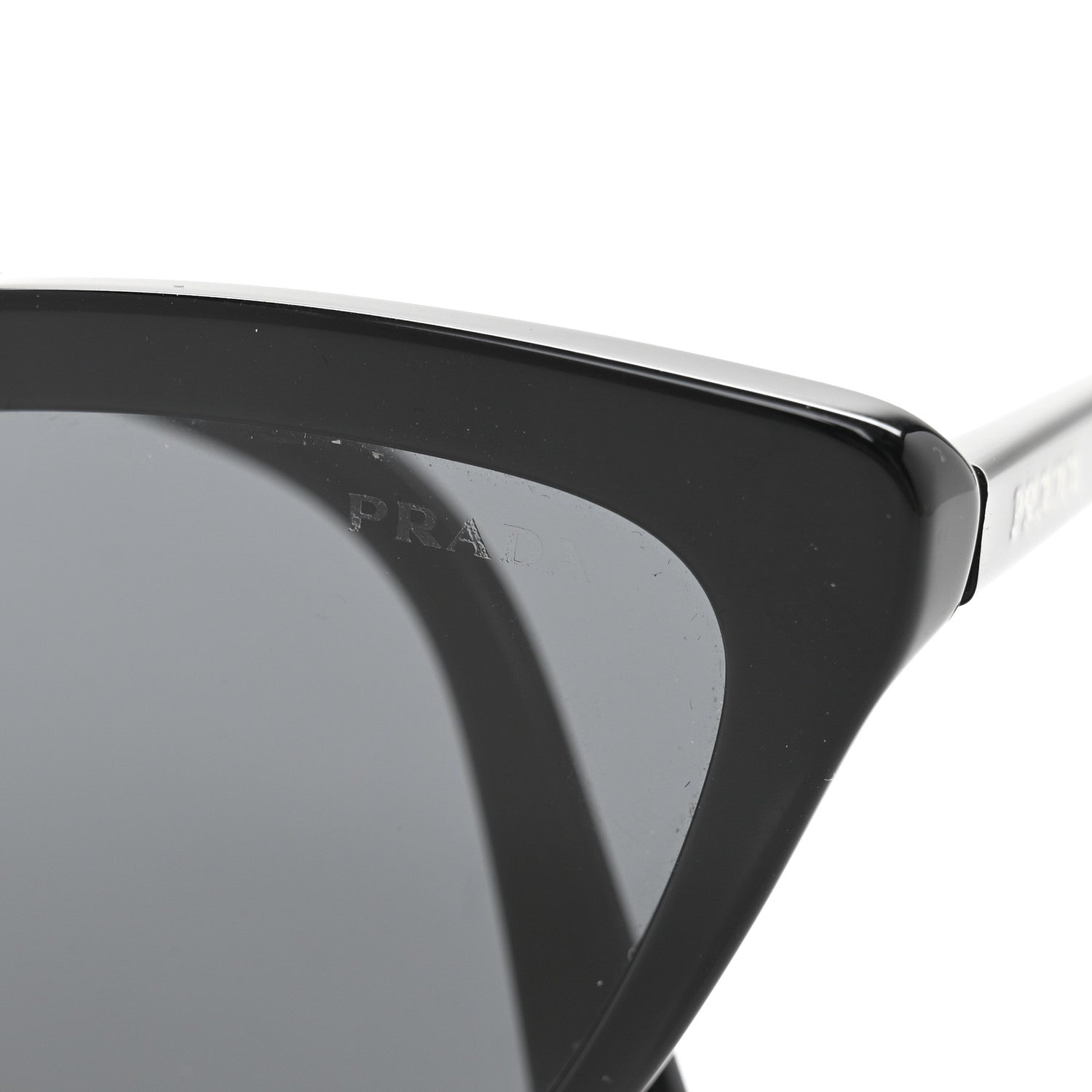 Prada Acetate Cat Eye Sunglasses SPR 01V Black 7 of 8