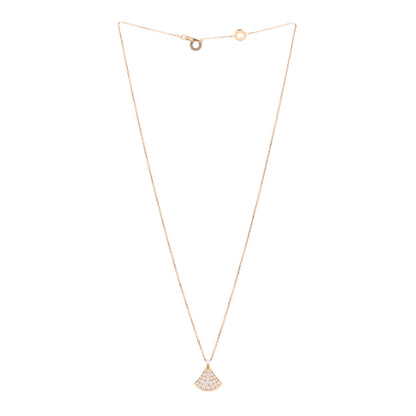 Bulgari 18K Rose Gold Diamond Divas' Dream Pave Pendant Necklace 3 of 5