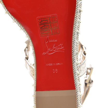Christian Louboutin Calfskin Cubiste Pyraclou 60 Platform Sandals 36 Platine 7 of 8