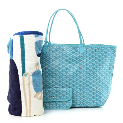 Goyard Goyardine Saint Louis GM Balise Beach Towel Set Turquoise 3 of 12