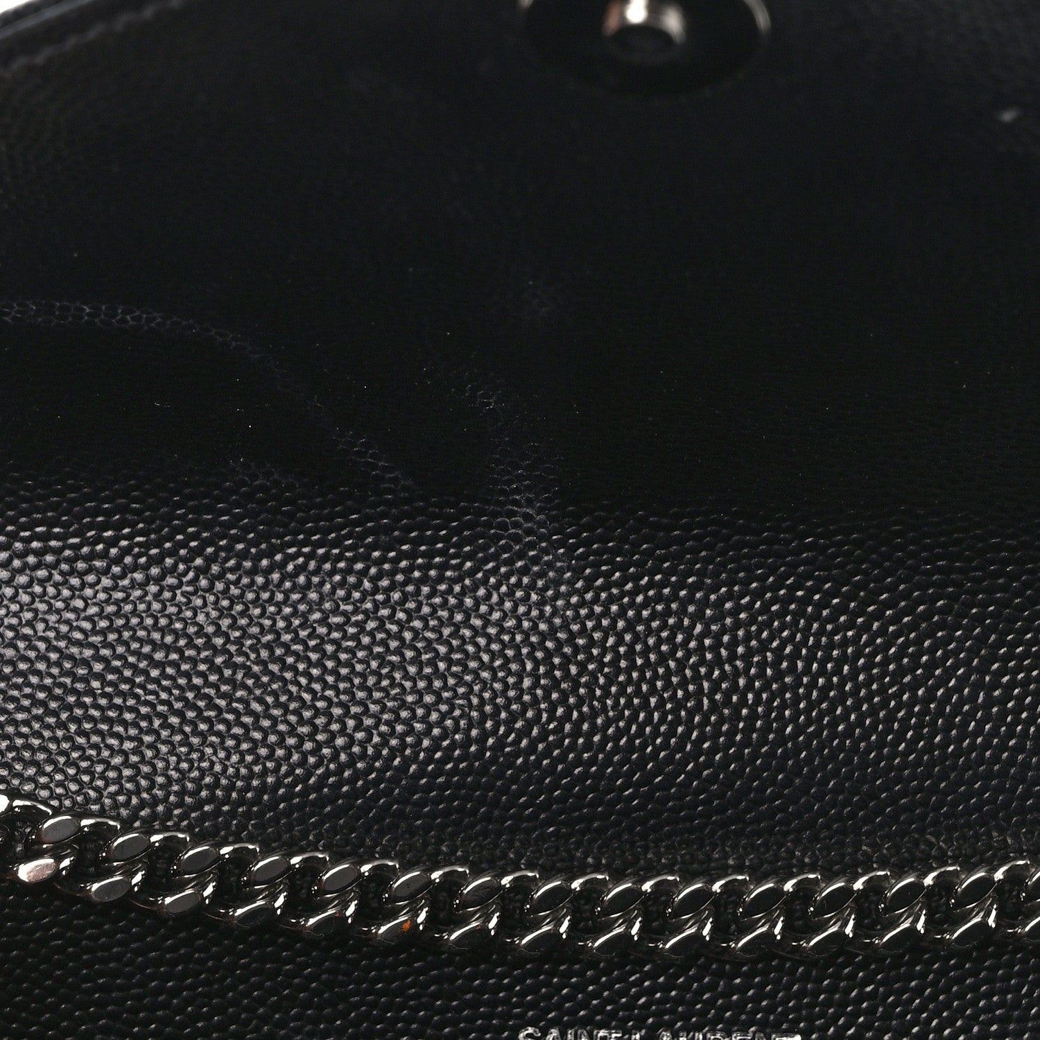 Saint Laurent Grain De Poudre Textured Mixed Matelasse Triquilt Small Monogram Satchel Black 9 of 10