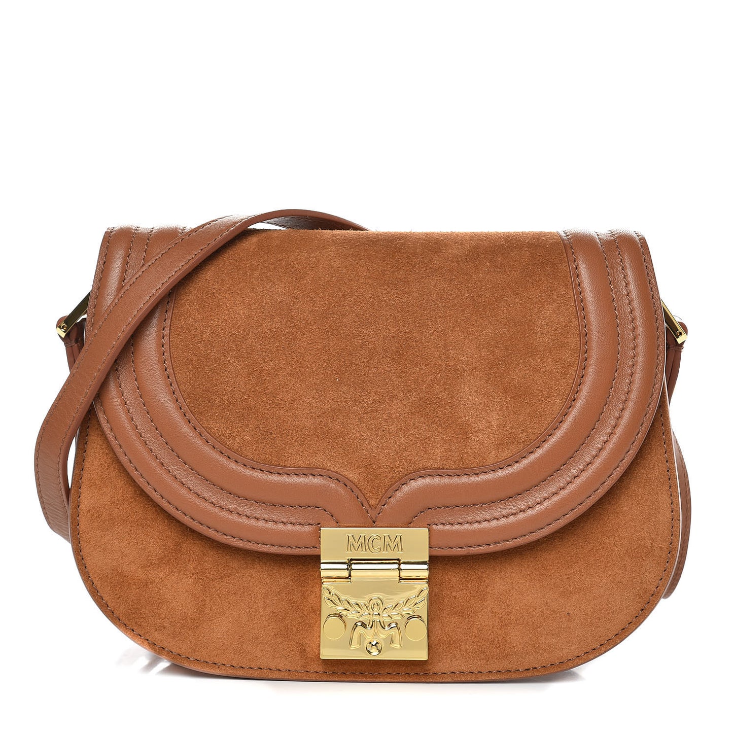 Suede Small Trisha Shoulder Bag Brown