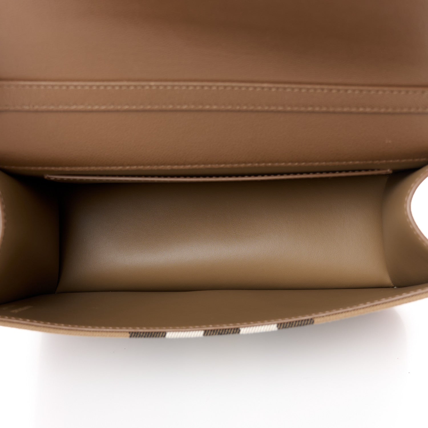Burberry Derby Calfskin House Check Mackford Crossbody Bag Brown 5 of 10