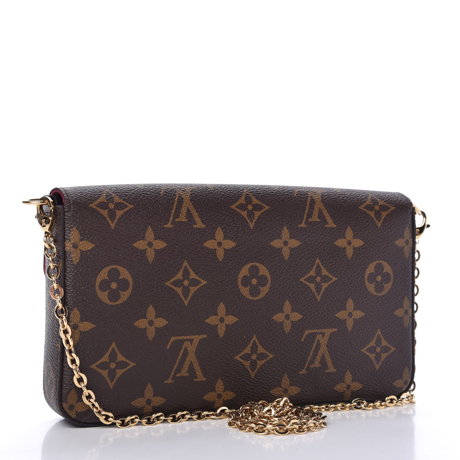Louis Vuitton Monogram Pochette Felicie Chain Wallet Fuchsia 3 of 11