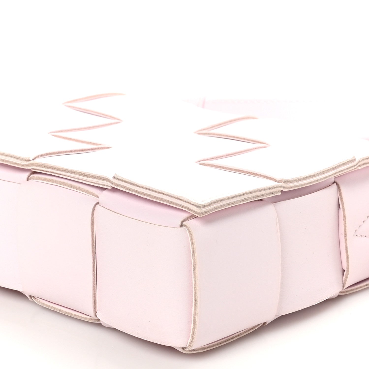 Bottega Veneta Lambskin Maxi Intrecciato Cassette Crossbody Bag Bliss Washed 9 of 9