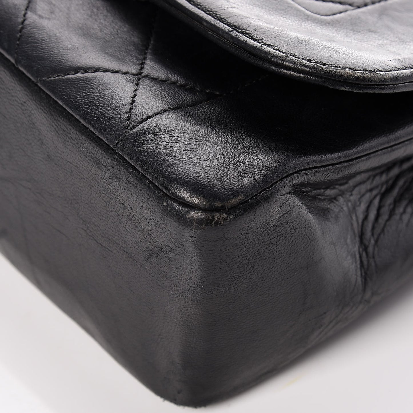 Lambskin Quilted Medium Single Flap Black