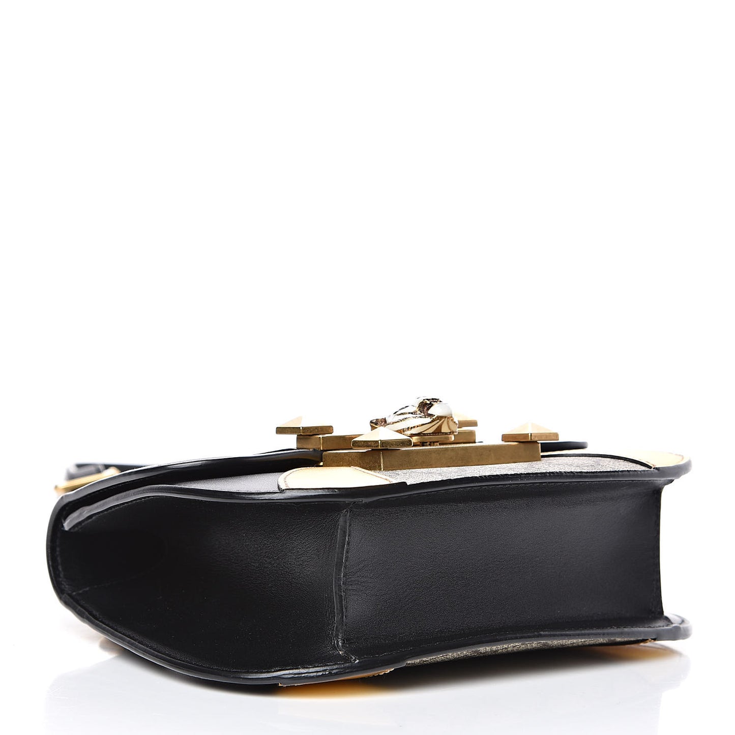 GG Supreme Monogram Small Osiride Shoulder Bag Black Gold