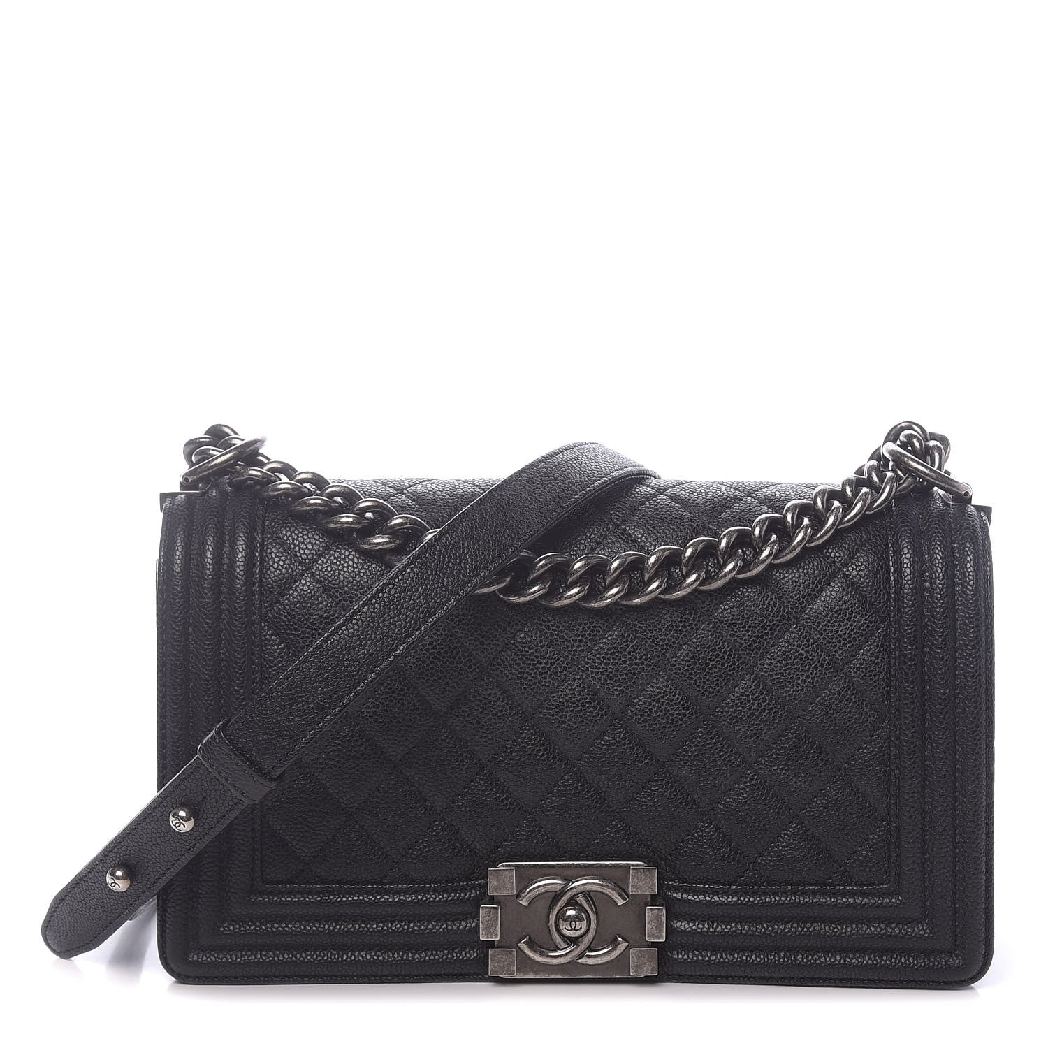 Chanel Caviar Quilted Medium Boy Flap Black 1 of 15