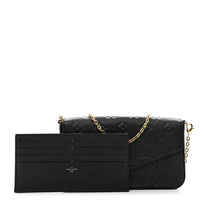 Louis Vuitton Empreinte Pochette Felicie Chain Wallet Black 1 of 10