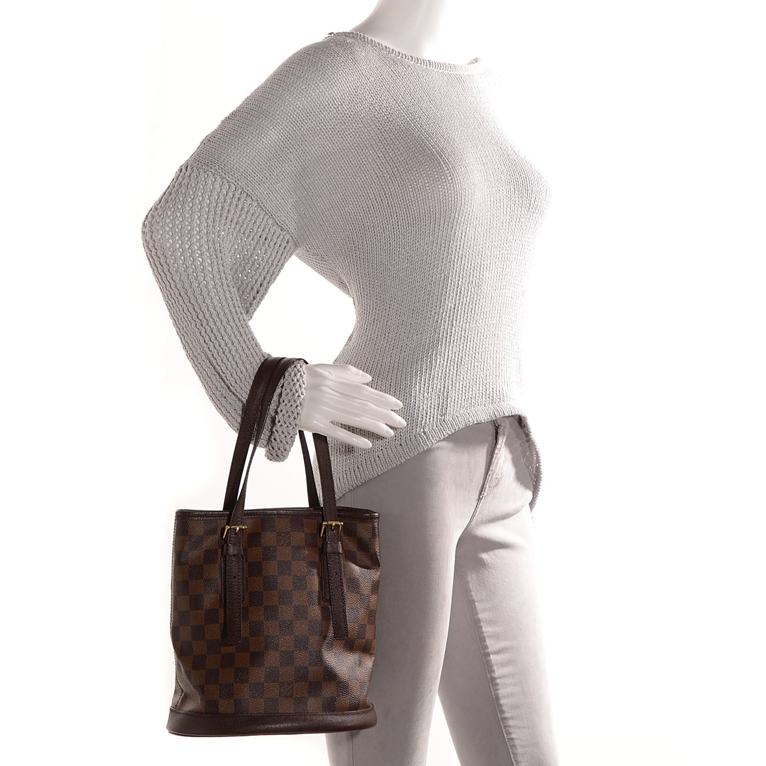 Louis Vuitton Damier Ebene Marais Bucket 23 2 of 7