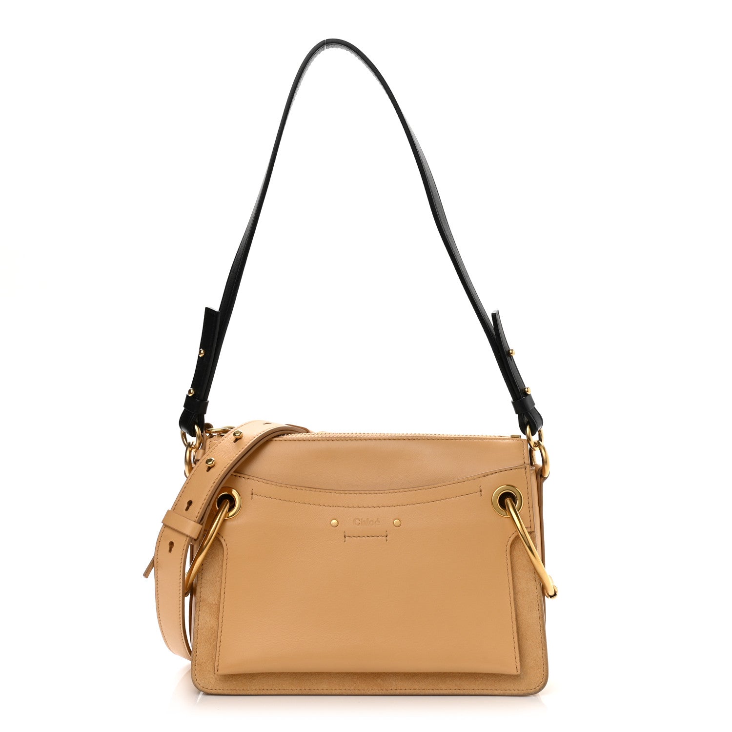 Chloe Calfskin Suede Small Roy Bag Bleached Brown 1 of 12