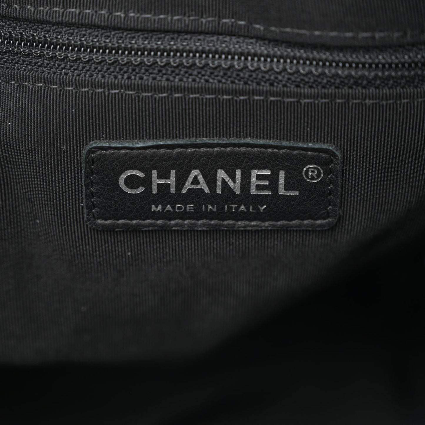 Lambskin Chevron Quilted Large Urban Spirit Drawstring Bag Black
