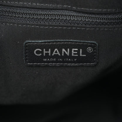 Chanel Lambskin Chevron Quilted Large Urban Spirit Drawstring Bag Black 6 of 11