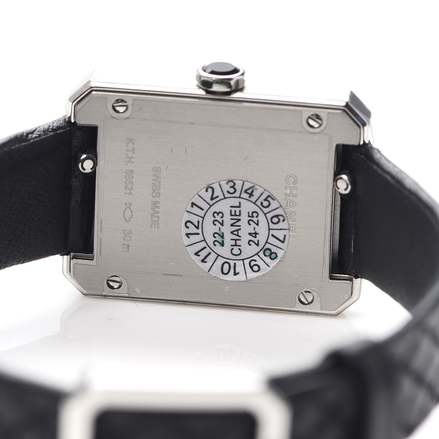 Chanel Stainless Steel Calfskin 21mm Boy-Friend Quilt Quartz Watch Black 4 of 7