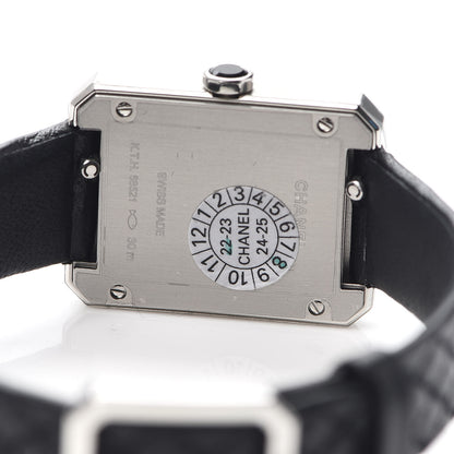 Chanel Stainless Steel Calfskin 21mm Boy-Friend Quilt Quartz Watch Black 4 of 7