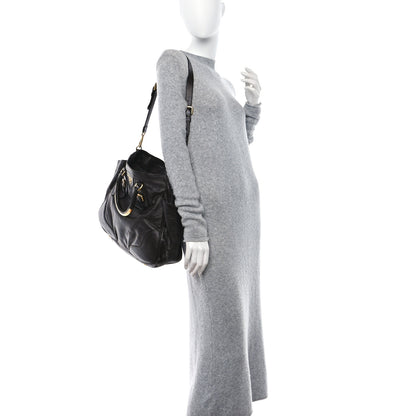 Prada Glace Calf Large Dome Satchel Brown 2 of 12