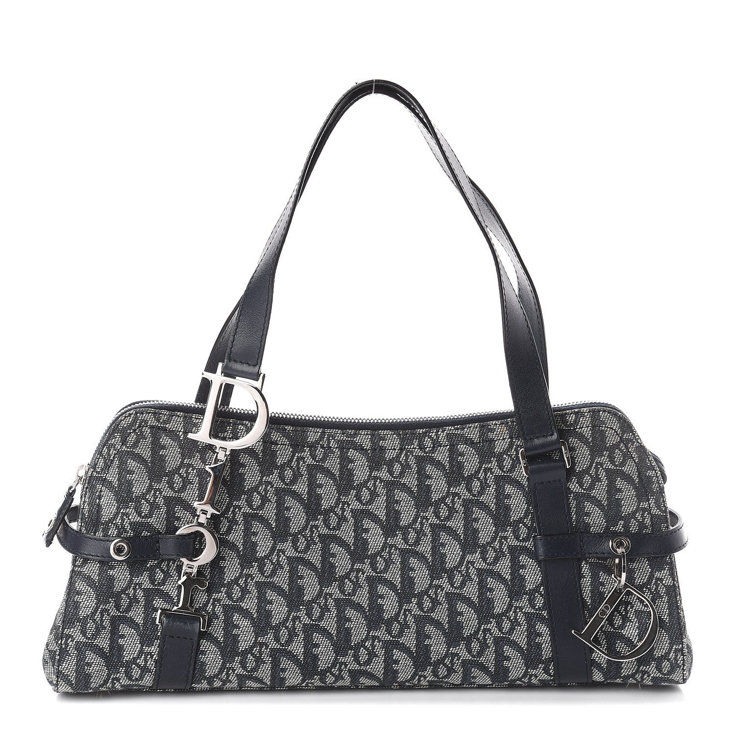 Christian Dior Denim Monogram Charms Shoulder Bag Blue 1 of 7