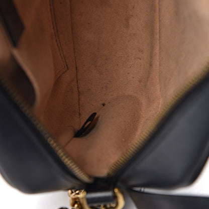 Gucci Calfskin Matelasse Small GG Marmont Chain Shoulder Bag Black 11 of 13