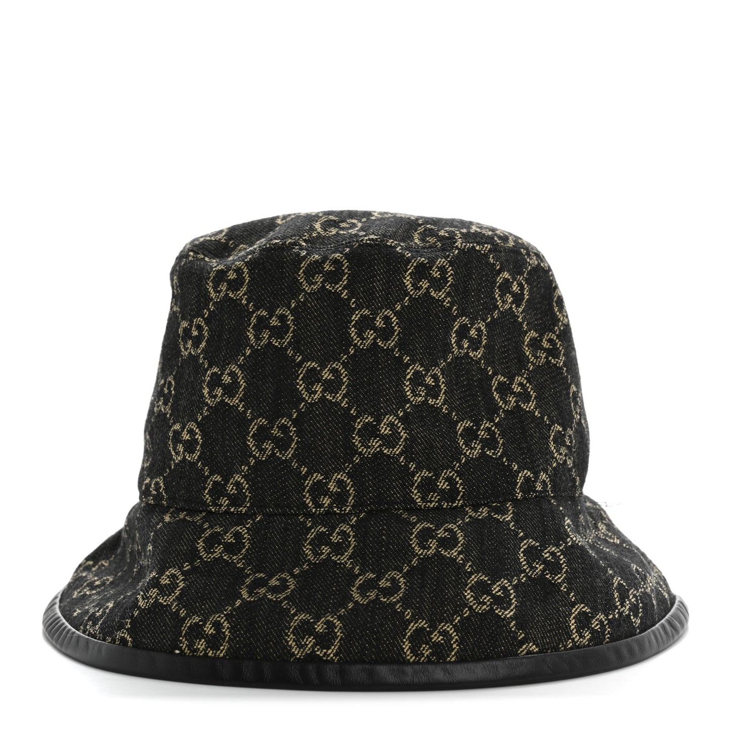 Jacquard Denim GG Monogram Oscar Bucket Hat M Black Ivory
