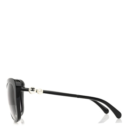 Chanel Acetate Butterfly Winter Pearl Sunglasses 5339-H-A Black 3 of 8
