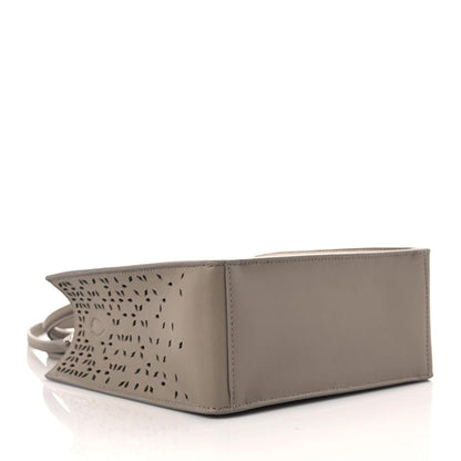 Alaia Calfskin Laser Cut Degrade Bijou Fiori Tote Tourterelle 4 of 9