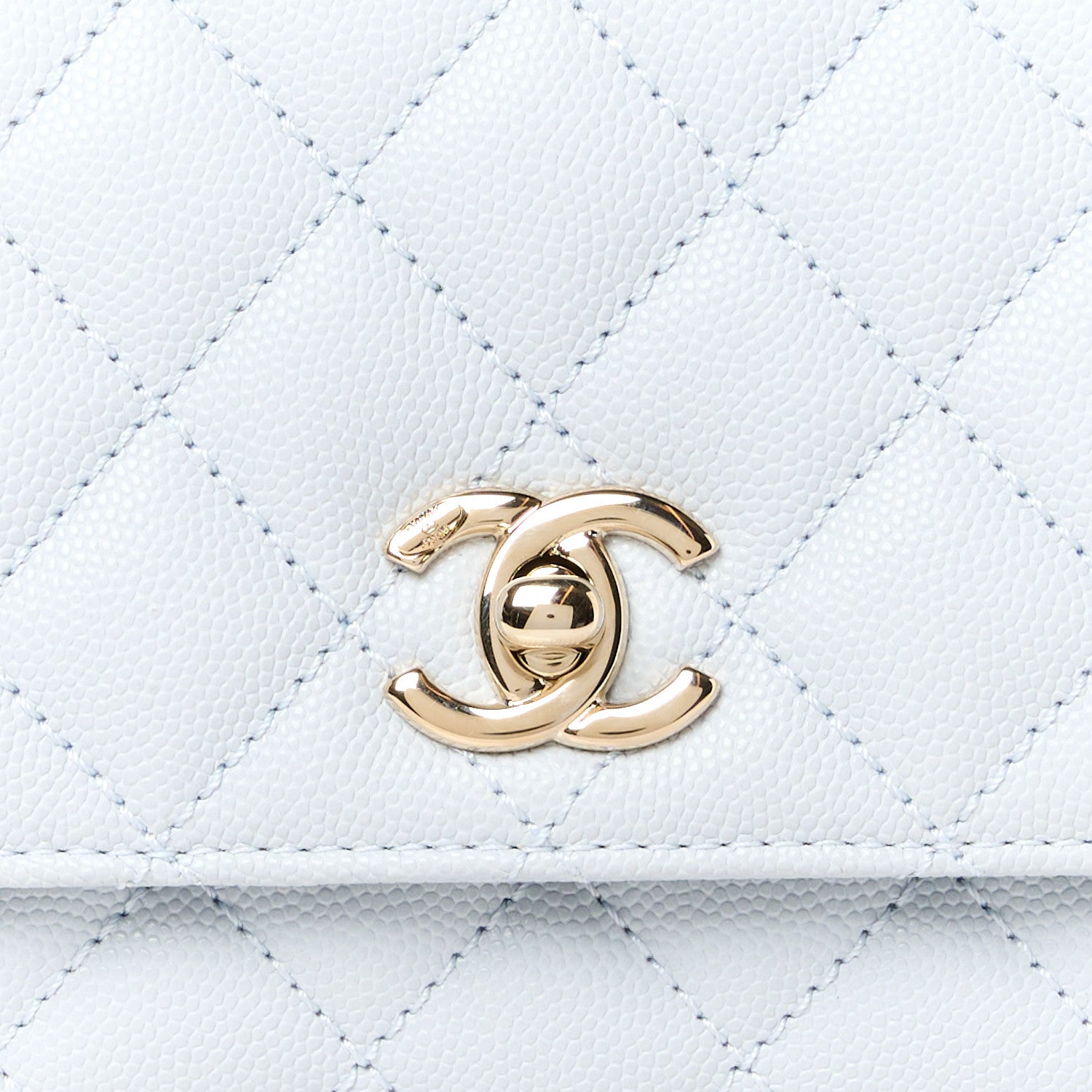 Chanel Caviar Quilted Extra Mini Coco Handle Flap Light Blue 9 of 12