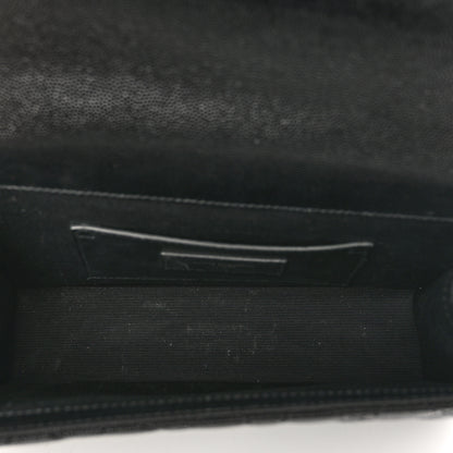 Saint Laurent Grain De Poudre Textured Mixed Matelasse Triquilt Medium Monogram Monochrome Satchel Black 6 of 9