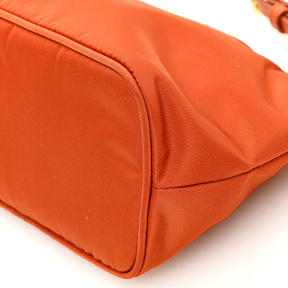 Prada Tessuto Nylon Vela Saffiano Wristlet Orange 9 of 9