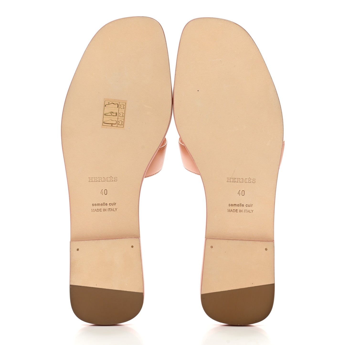 Box Calfskin Oran Sandals 40 Granit Rose